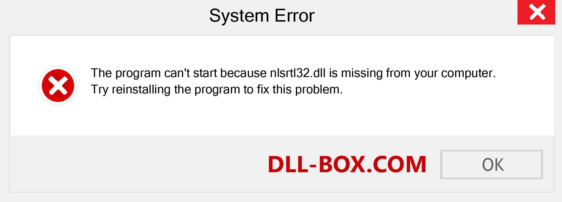  nlsrtl32.dll file is missing?. Download for Windows 7, 8, 10 - Fix  nlsrtl32 dll Missing Error on Windows, photos, images