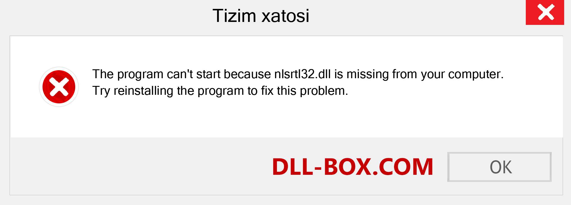 nlsrtl32.dll fayli yo'qolganmi?. Windows 7, 8, 10 uchun yuklab olish - Windowsda nlsrtl32 dll etishmayotgan xatoni tuzating, rasmlar, rasmlar